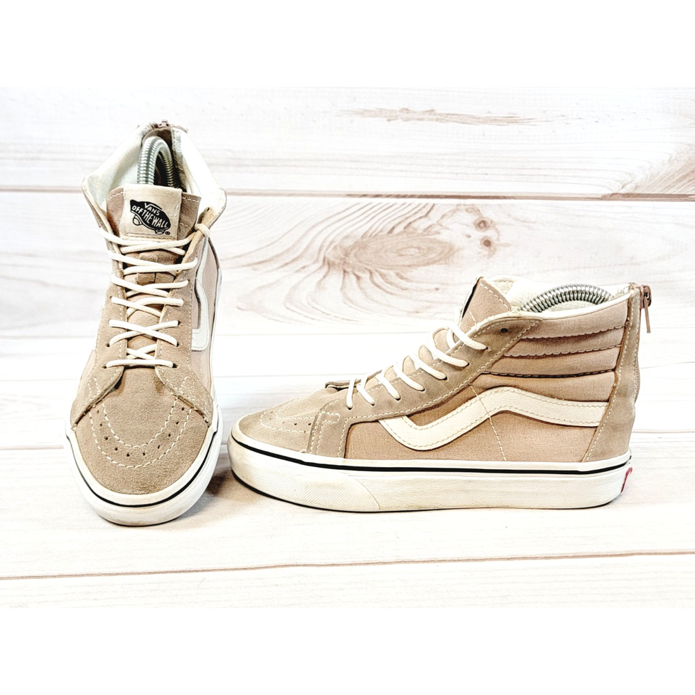 Vans SK8 Hi Reissue Zip DX V Tan Skating Shoes Unisex Sz MENS 3.5 Womens 5